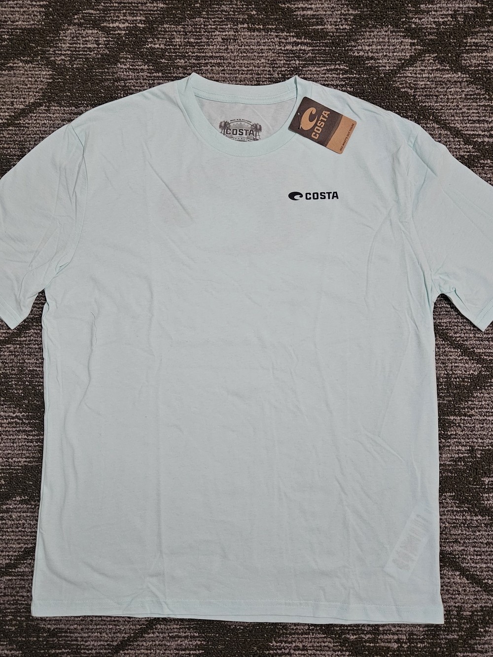 Costa Del Mar Light Blue Short Sleeve Logo Tee